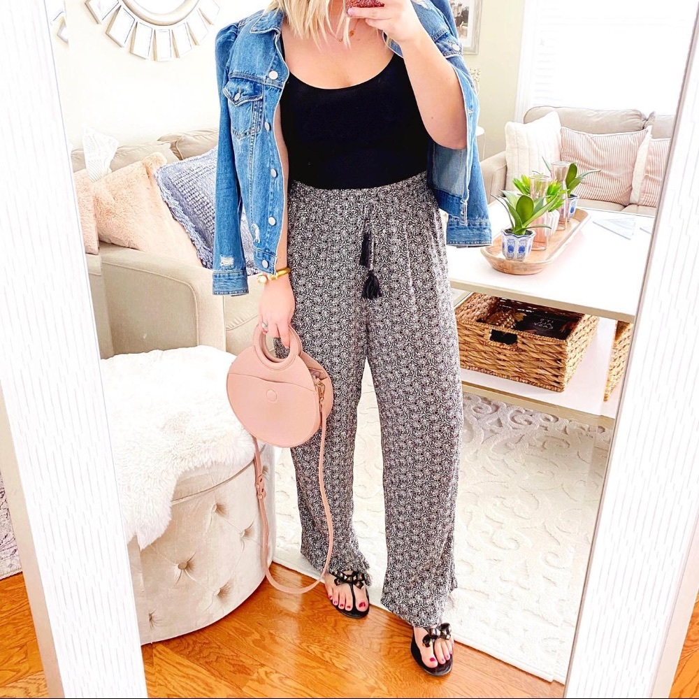 Knox Rose Women's Mid-Rise Wide Leg Pants